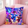 Hot Game R-Robloxs-X Cool Pillow Case Anti-Dustmite Pillowcase Invisible Zipper Silky Short Plush Sofa Cushion Cover