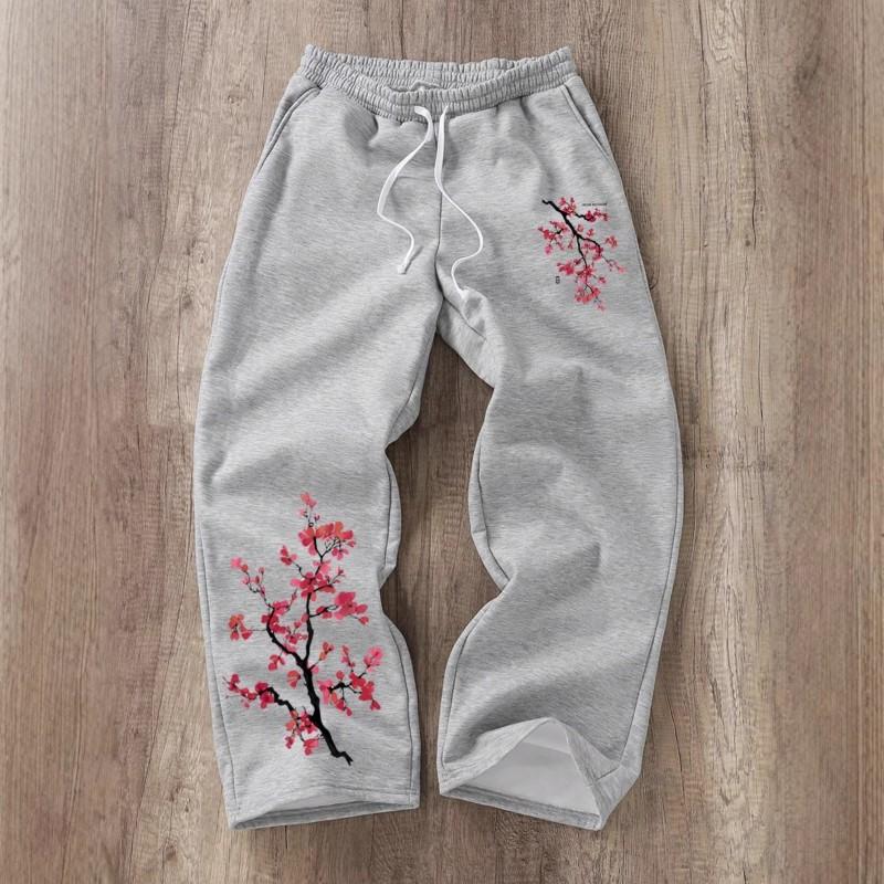 Y2K Gothic Letter Print Wide Leg Sweatpants Loose Fit Tie Waist Track Pants Unisex Women