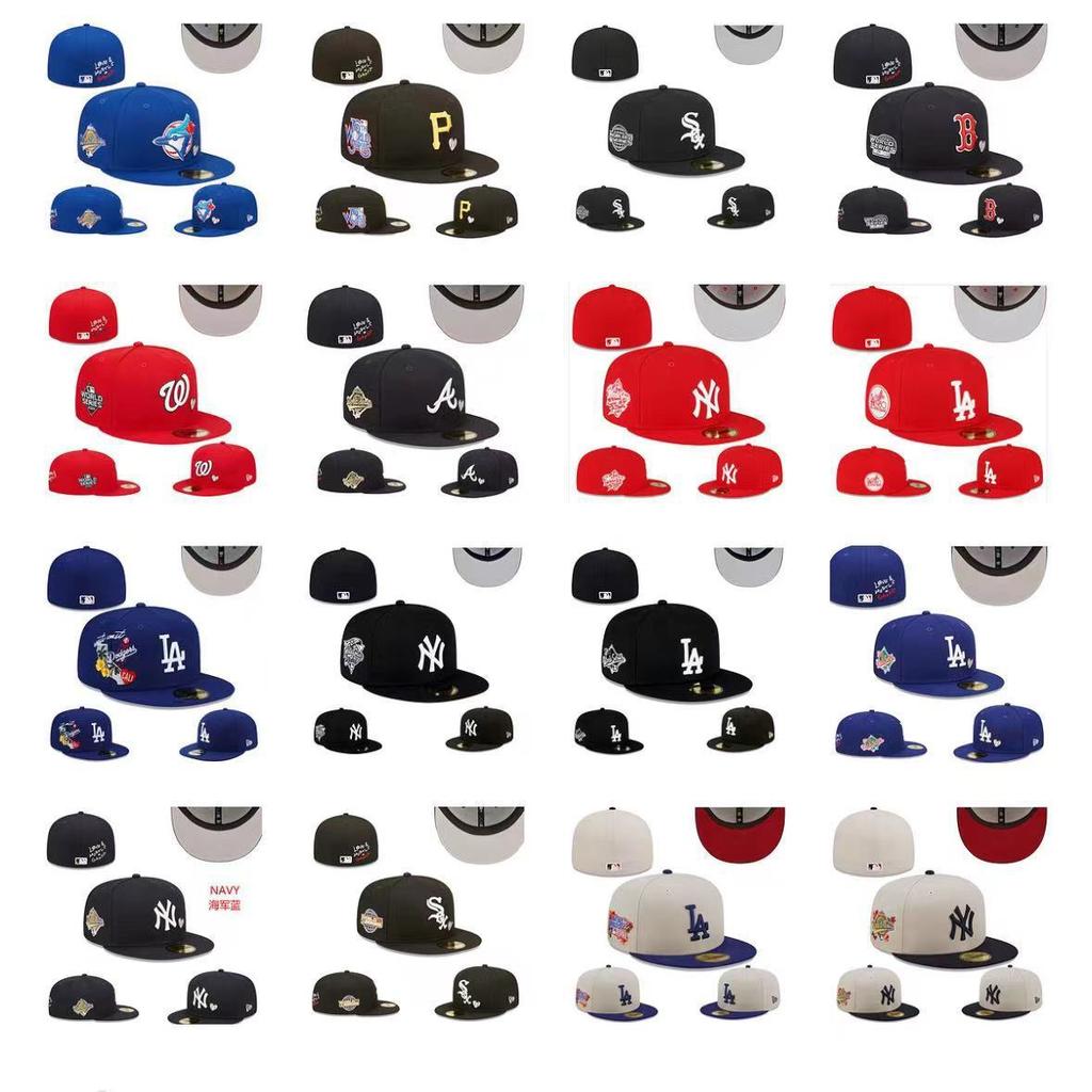 Baseball Fully Enclosed Baseball Cap, Non-Adjustable, Can Be Worn Upside Down, New Dense Embroidered American Hip-Hop Baseball League Size Cap