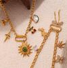 Personalized Stainless Steel Necklace Gold Fashion High Sense Clover Pepper Design Sense Temperament Necklace Jewelry