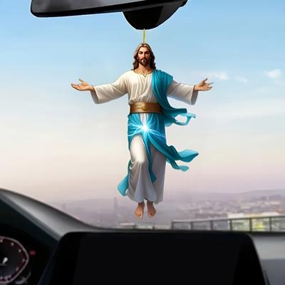 Acryl Religiöse Auto Dekoration Mit Umgekehrtem Design Christliches Glaubenssymbol Für Feiertagsgeschenke Und Auto Innenraum