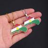 Kartenanhänger Kette Kurdische Flagge Kartenanhänger Kurdistan Schlüsselbein Kette Schmuck Geschenk