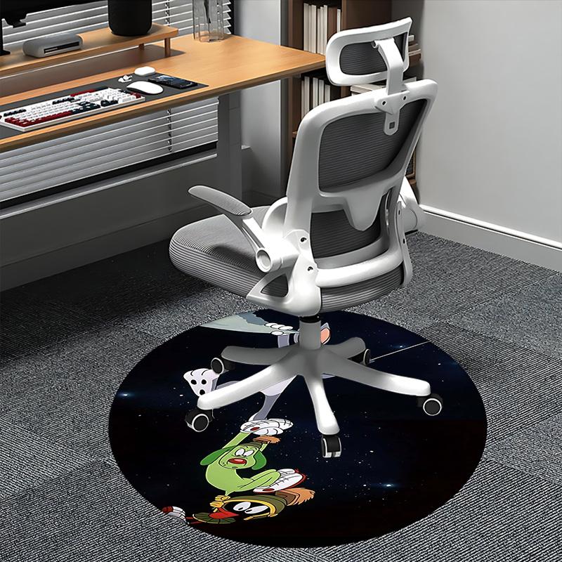 

Bugs Bunny,Marvin the Martian Chair mat Round Rug Office carpet, Machine Washable, Non slip, Suitable for Living Rooms, Bedrooms 80cm