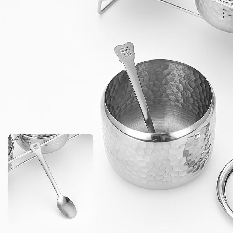 Xuyang Lancai Hammered Stainless Steel Spice & Salt Shaker Set