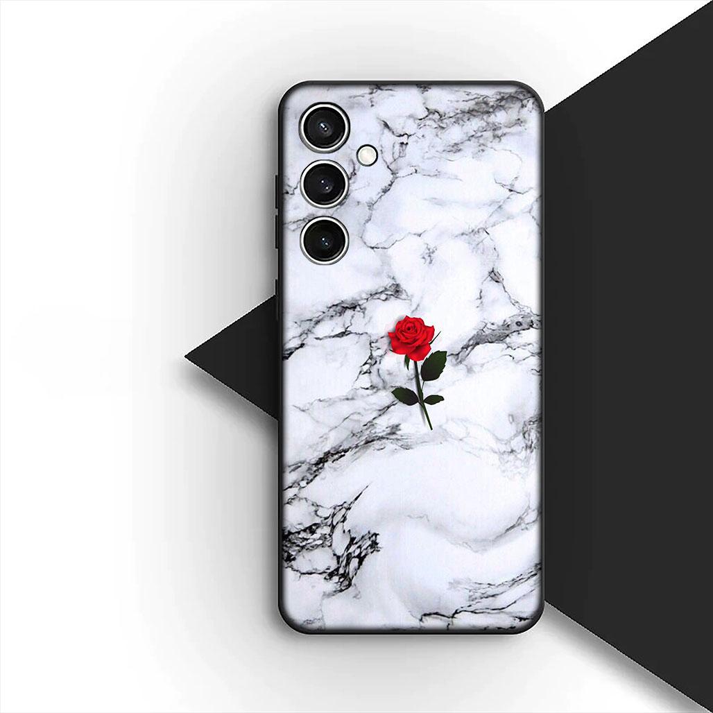 

Texture Rose Flower Marble Grain Cover for Motorola Moto G35 G22 G23 G32 G53 G60 G72 G64 G20 G71 G52 G41 G42 E13 E20 E32 Case Motorola Moto G35