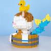 LOZ 8116 Mermaid Cat Princess Hot Spring Bath Duck Pet Animal Doll Mini Diamond Blocks Bricks Building Toy For Children No Box