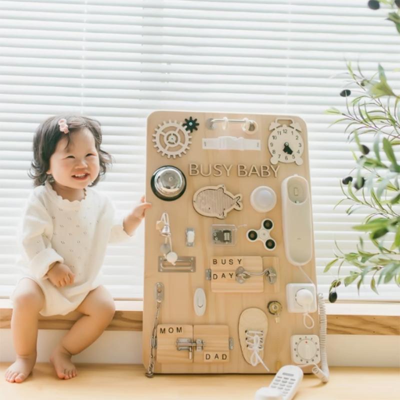 Children's Activities Montessori Early Education Puzzle Matching Wooden Handicraft Busy Board Accessories DIY Toys