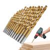 13pcs Twist Woodworking Drilling Tools Round Shank Twist Drill Bits 1.5-6.5mm Igh Speed Steel Full Grinding Hole Opening Tool