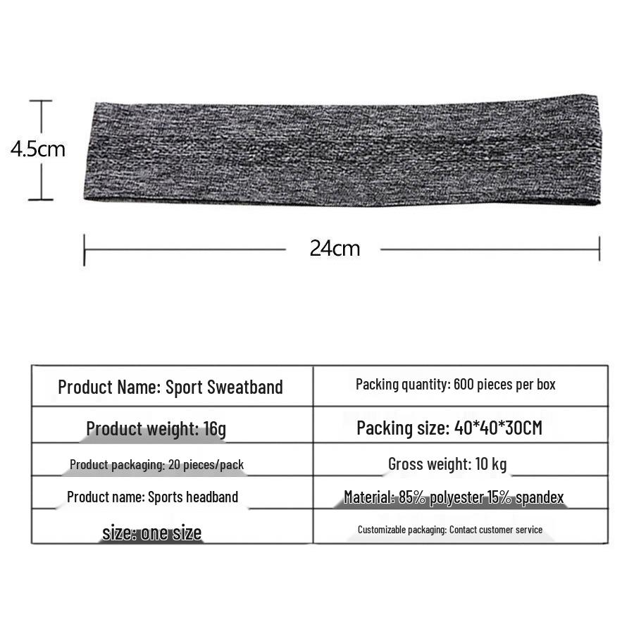 Versatile Sweat-Wicking Elastic Sports Headband for Yoga, Tennis, Basketball, and Fitness