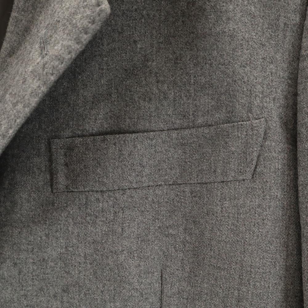 LANVIN 80s 90s Wool Blend Old tailored jacket 7 gray blazer Men's Used