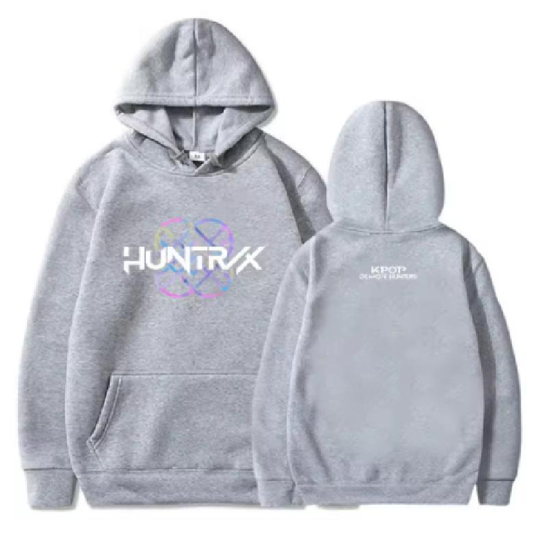 KPop Demon Hunters Huntrix Logo Hoodie Women Men Clothing Loose Fleece Movie Printing 2025 Pullovers Graphic Hoodies Female Top