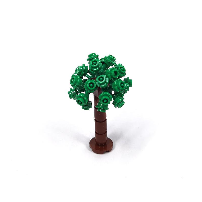 Assemble small pellet flower ball tree house wedding city street scene hydrangea building block toy