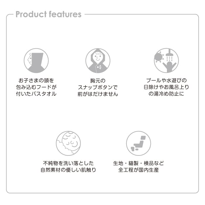 Kontex Lana Ręcznik Kąpielowy z Kapturem Dziecięcy Kąpiel Basen Baby Shower Prezent dla Dziecka (56913-007), Kocyk, Ręcznik, Ręcznik, Ręcznik, Otulacz, Prezent, (Szary)