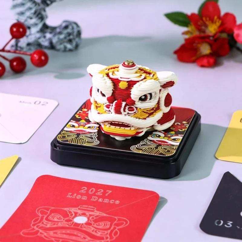 Unique 2027 Desk Calendar 3D Paper Carving for Enhanced Planning and Home Decor