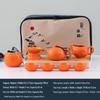 Portable Ceramic Tea Set with Tray - Custom Engraved Anniversary Gift