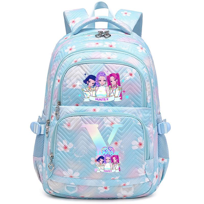 Animation Cartoon Letter Printing Large Capacity Shoulder Bag Lightweight Primary And Secondary School Students Leisure Schoolbag