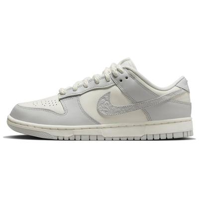Dunk Low Naaiwerk Dames Sneakers Grijs Zeil Bruin FJ4553-133