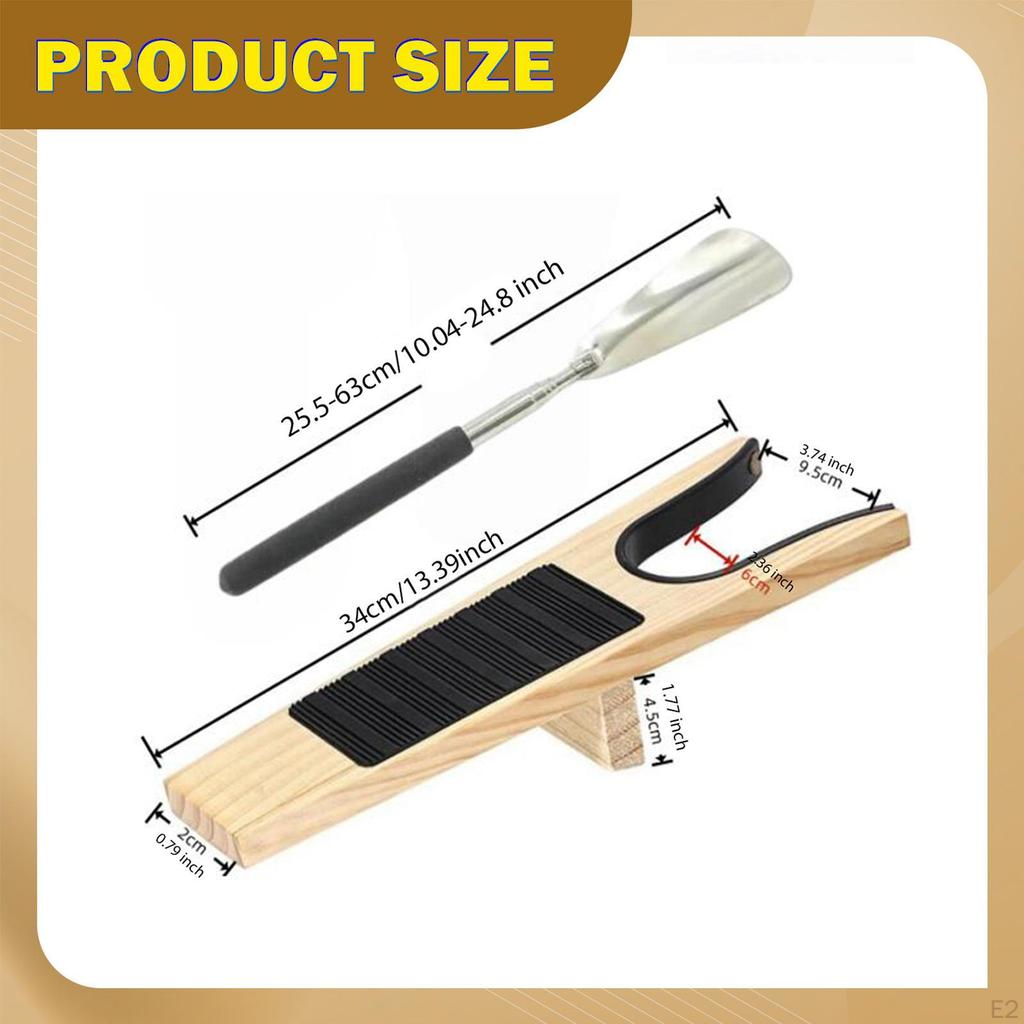Wood Boot Remover,Boot Puller Extra Wide Shoe Helper Telescopic Horn Boots Jack for Elderly