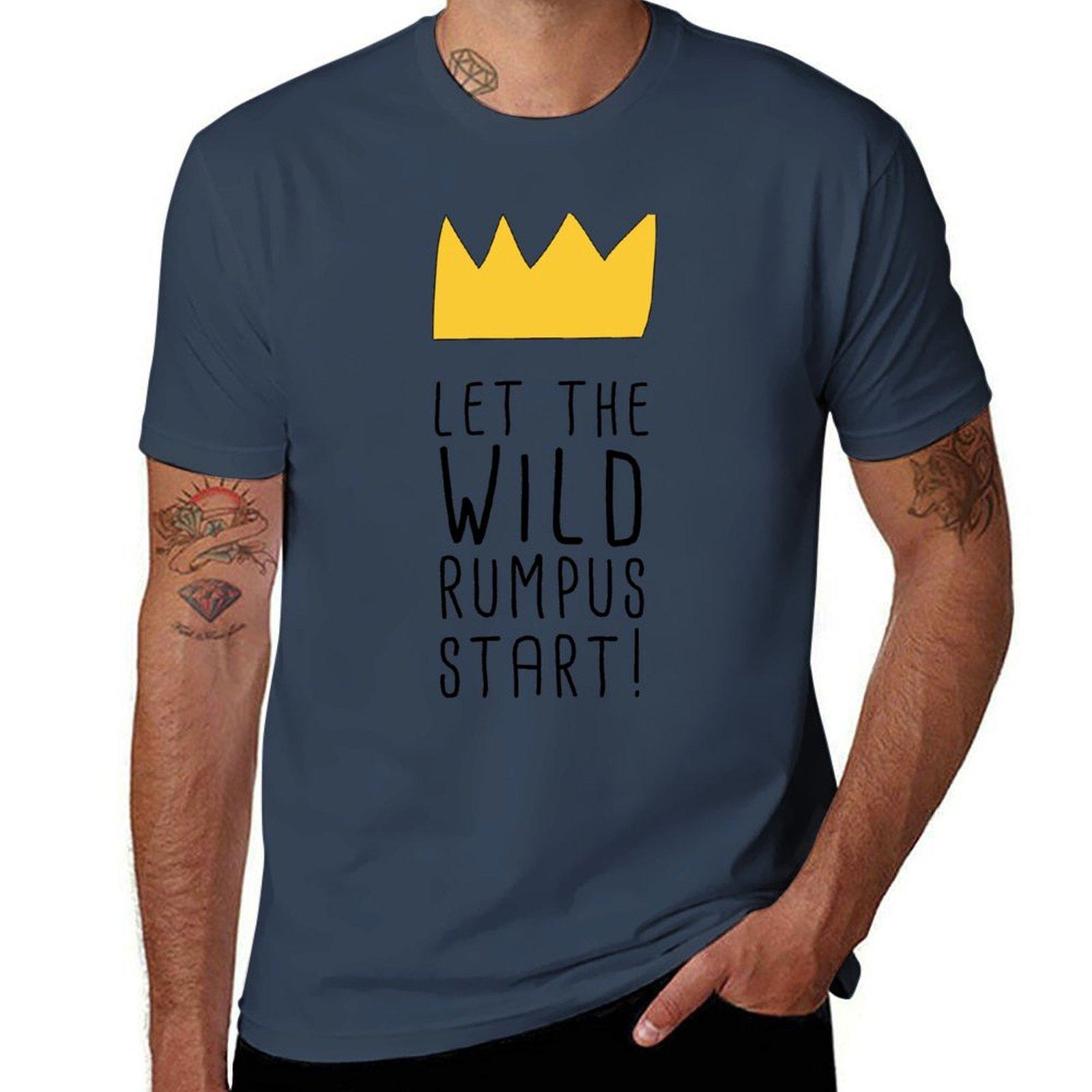 Let The Wild Rumpus Start Baby Onesie Tshirt Basic Casual Wear Short Sleeve Top S
