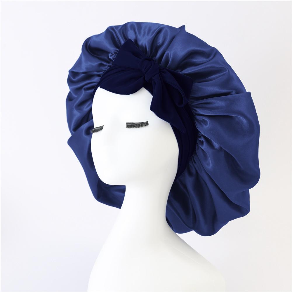 Wide Band Satin Bonnet, Silk-Like Hair Scarf for Women, Soft Sleep Cap for Curly & Frizzy Hair