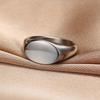 Vnox Engrave Signet Ring for Women,9mm Initial Gold Color Solid Stainless Steel Stamp Ring,Minimalist Metal Name Jewelry Gift
