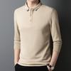 Autumn New Men's Long-sleeved T-shirt Business Lapel Men's Polo Shirt Men's Style