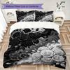 Green Lily Valley Pattern Bedding uilt Set uilt Cover Pillowcase Home Decoration Birthday Gift (1 * duvet cover + 2 * pillowcase without core)