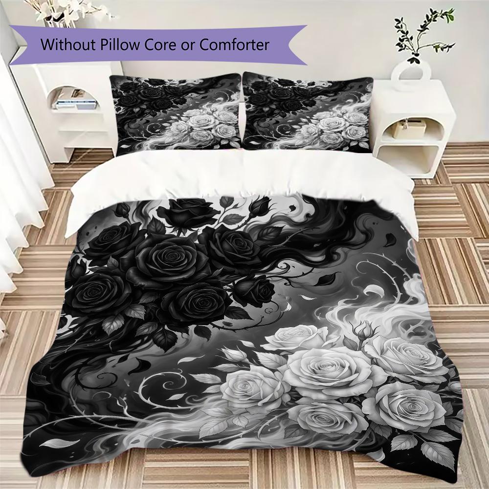 Green Lily Valley Pattern Bedding uilt Set uilt Cover Pillowcase Home Decoration Birthday Gift (1 * duvet cover + 2 * pillowcase without core)