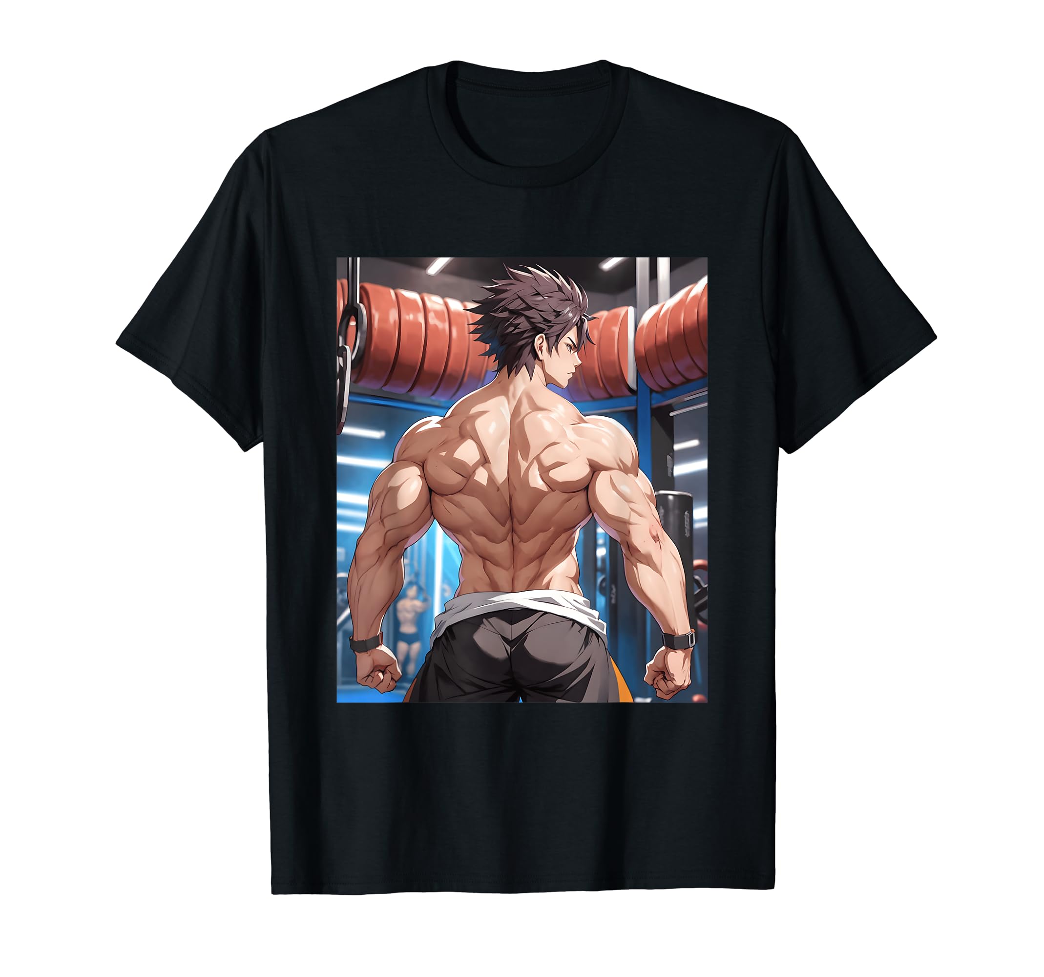 

Motivation Print Anime, Gym, Workout, Manga, Japanese, T-Shirt чорний