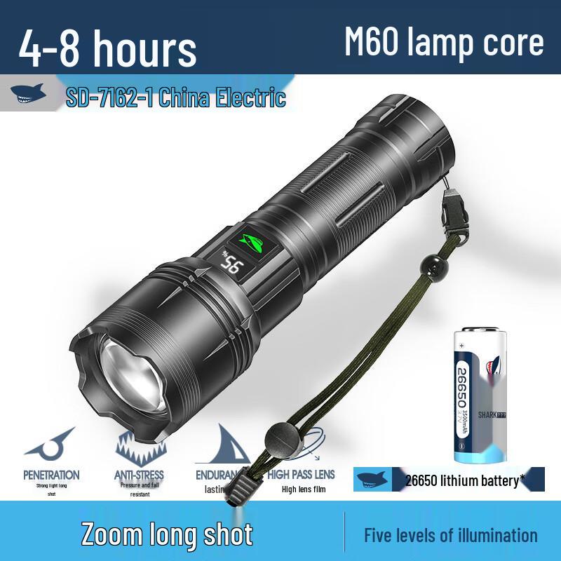 Smile Shark SD-7162 Rechargeable Flashlight (2-Pack)
