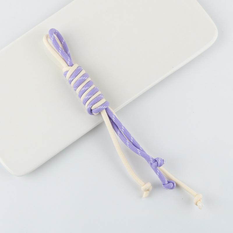 New Design Multi-Color Trendy Contrasting Nylon Hand Rope Versatile Accessory Keychain Wholesale
