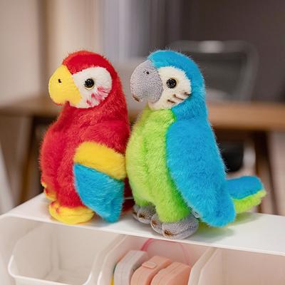 Cute Simulation Parrot Doll Plush Toy Zoo Bird Parrot Doll Children Accompany Soothing Doll