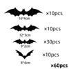 Halloween Bat 3d Wall Decals Pack With Plastic Material For Spooky Decor