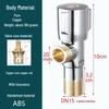 Universal 4-Point All-Copper Angle Valve for Hot/Cold Water, Stainless Steel Household Water Heater/Toilet Switch