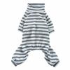 Dog summer thin striped breathable dog summer thin polyester elastic four-legged pet summer clothes