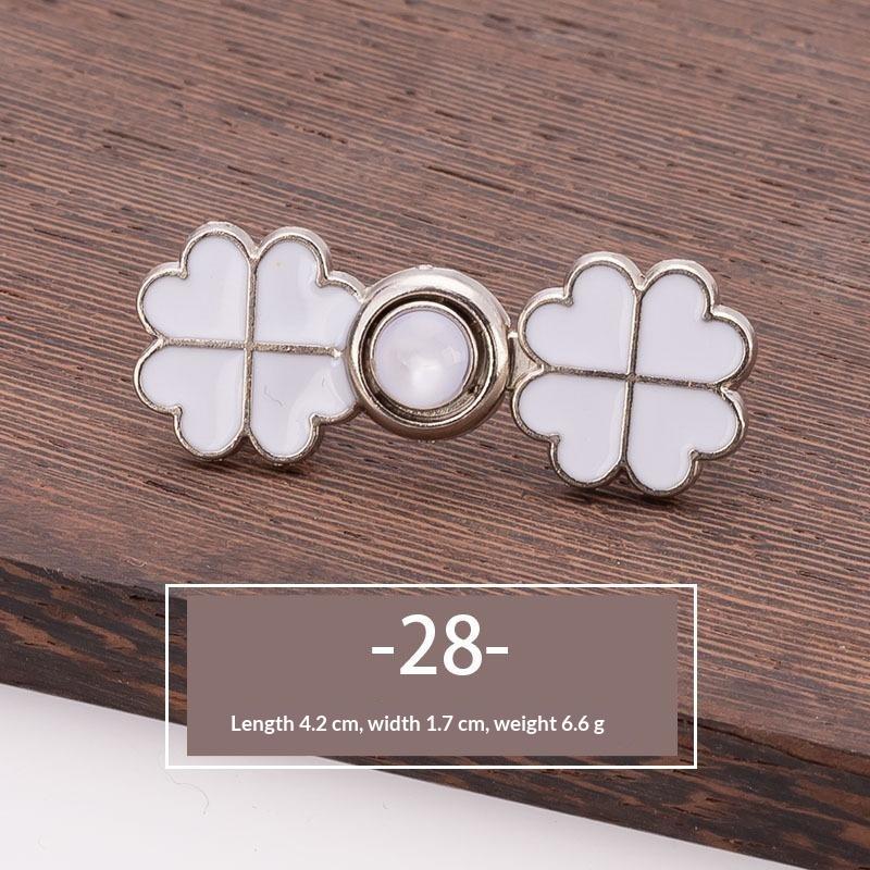 Various Cute Styles No Sew Waist Tightener Buttons Alloy Adjustable for Jeans Skirt Pants Waist Adjustment Accessory