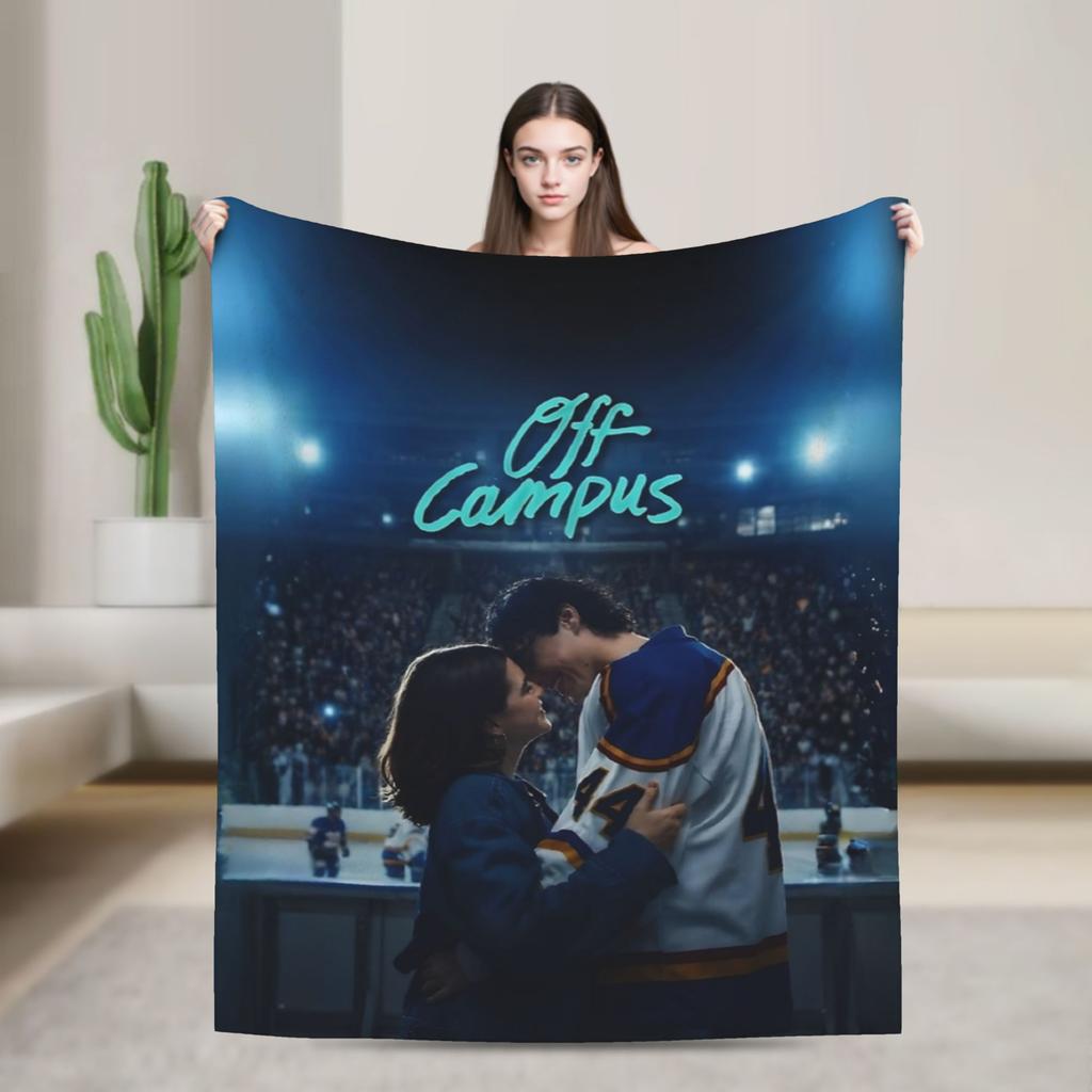 Off Campus Hannah and Garrett  Blanket  Flannel Novelty Breathable Throw Blanket for Chair Covering Sofa  Winter,