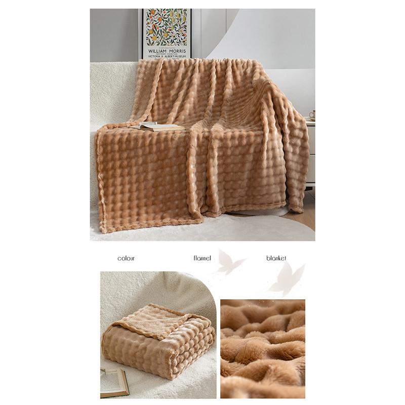 Solid Color Thickened Multifunctional Blanket Flannel Air-conditioning Blanket Bed Sheet Coral Velvet Throw Blanket
