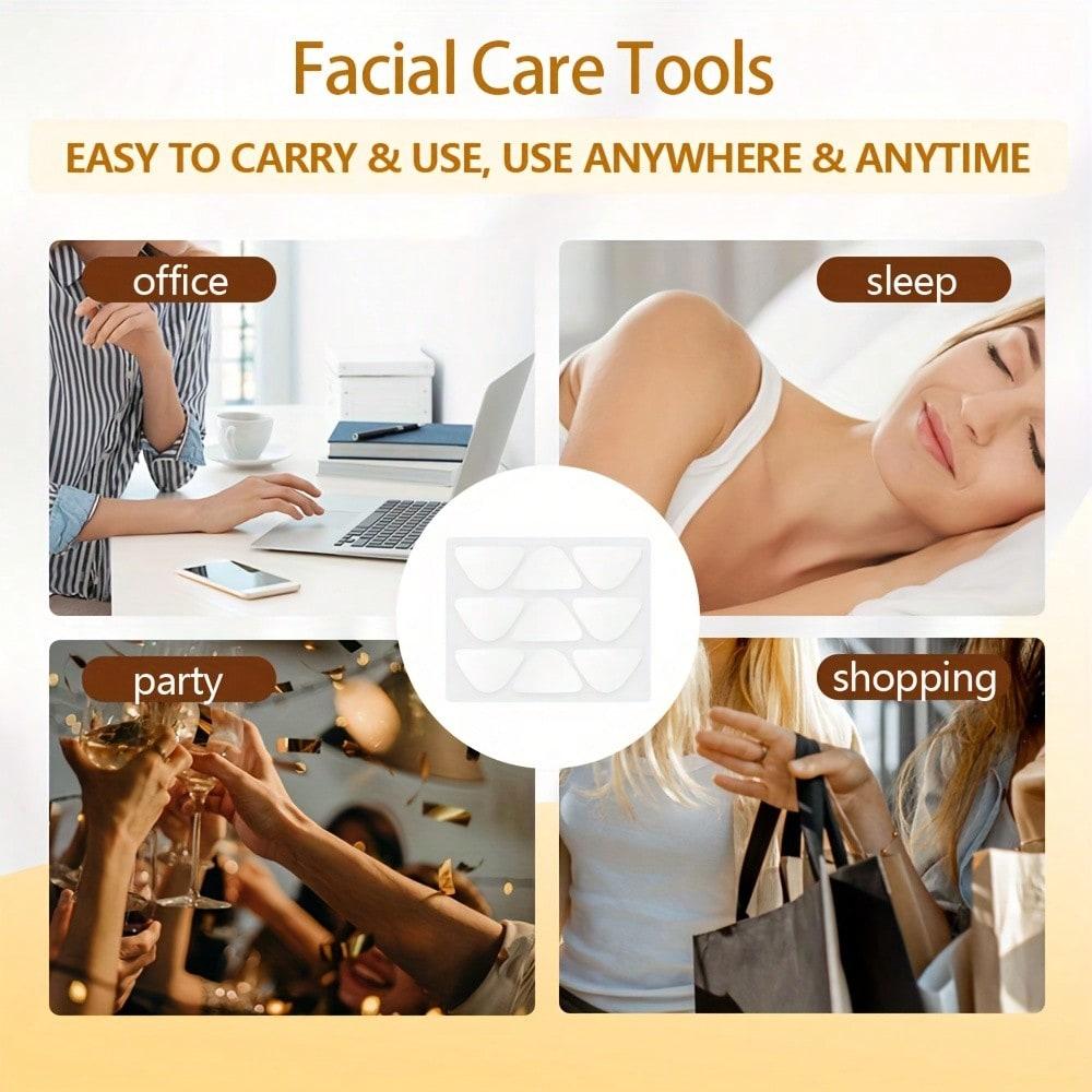 90 Stück Silikon-Anti-Falten-Pflaster, Geeignet für Stirn und Lachfalten, Parfümfrei, Alkoholfrei, Hautpflege