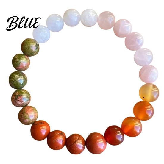 Wear-resistant Bracelet Women Elastic Rope Faux Tiger Eye Stone Non-fading