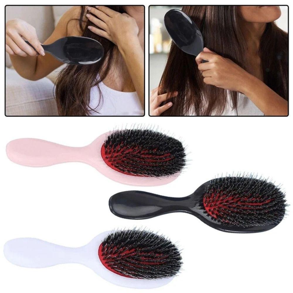 Nylon Bristle Hair Brush Mini Size Detangling Comb Portable Scalp Massager Styling Tool
