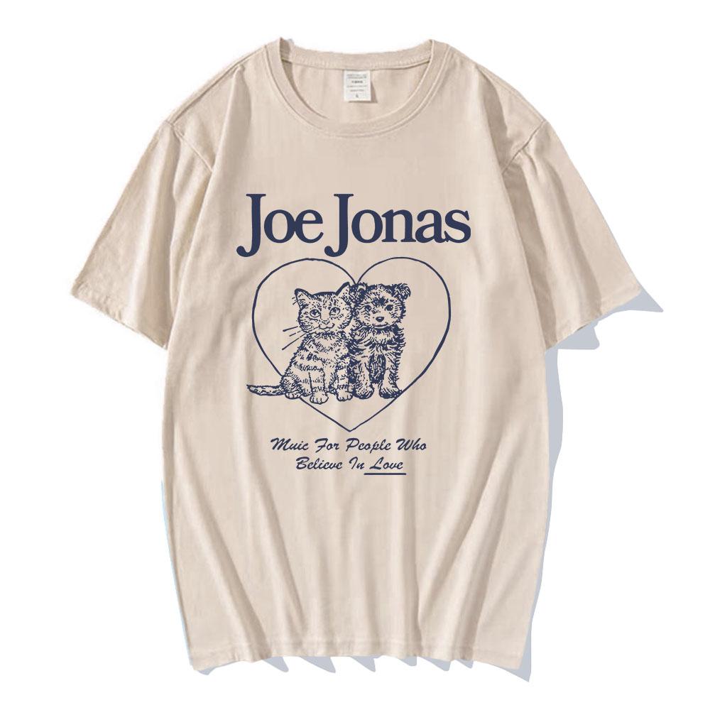 CAt Meme Animal Friends Tee Singer Joe Jonas Graphic T-shirt Casual Summer Round Neck T Shirt for Female Unisex Streetwear Women