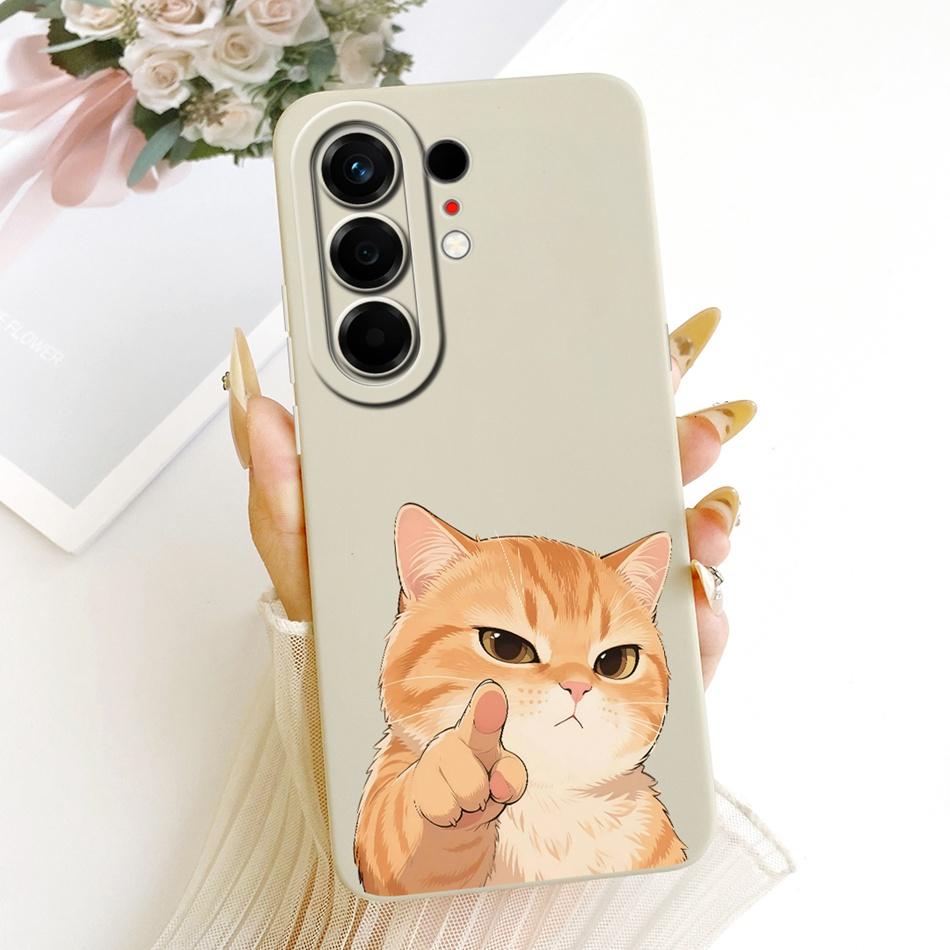 Für Tecno Camon 50 Pro 4G CN5c Niedliche Katze Blume Cartoon Handyhülle Für Tecno Camon 50Pro 4G Weiche Silikonhüllen Stoßfänger