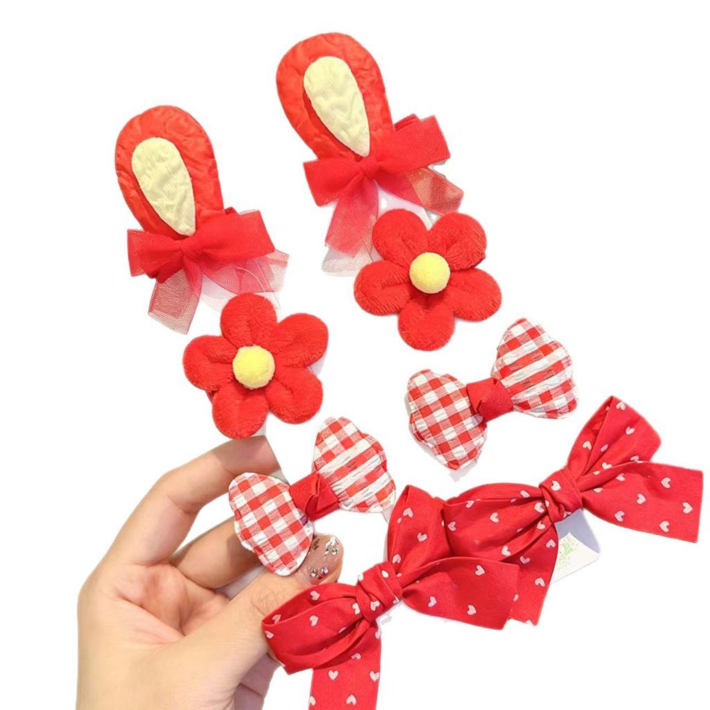 Children's Sweet Flower Hair Clip Set - Gentle On Fine Hair