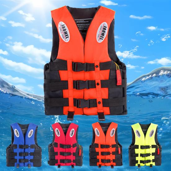 Adult Life Jacket 100N Buoyancy Paddle Life Vest Adjustable Flotation Device with Reflective Strip for Kayak Boat Surf Water Sports
