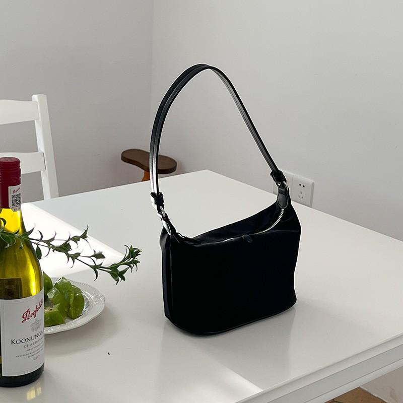 Bag Women's All-matching Portable Square Fashionable Shoulder Pure Color Simple Nylon Underarm