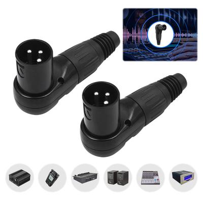3-Pin Verstellbarer XLR-Winkelstecker 90 Grad Winkel Audio-Kabelstecker für Lautsprechersysteme Radiostation
