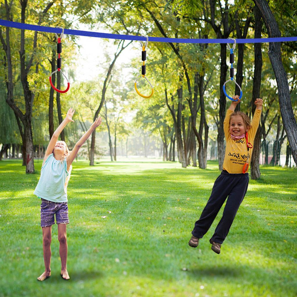 Swing Gymnastic Rings Outdoor Play Playground Equipment Obstacle Ring for Kids