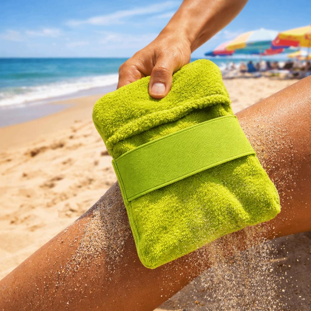 2PCS Hand-washable Sand Removal Bag Portable Sand Remover Mitt Beach Sand Remover  Family Vacation