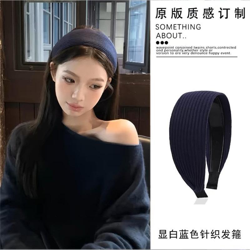 Red headband for women, wide-brimmed, hair-pressing, face-washing headband, high-end, stylish, fashionable headwear, hairpin headband